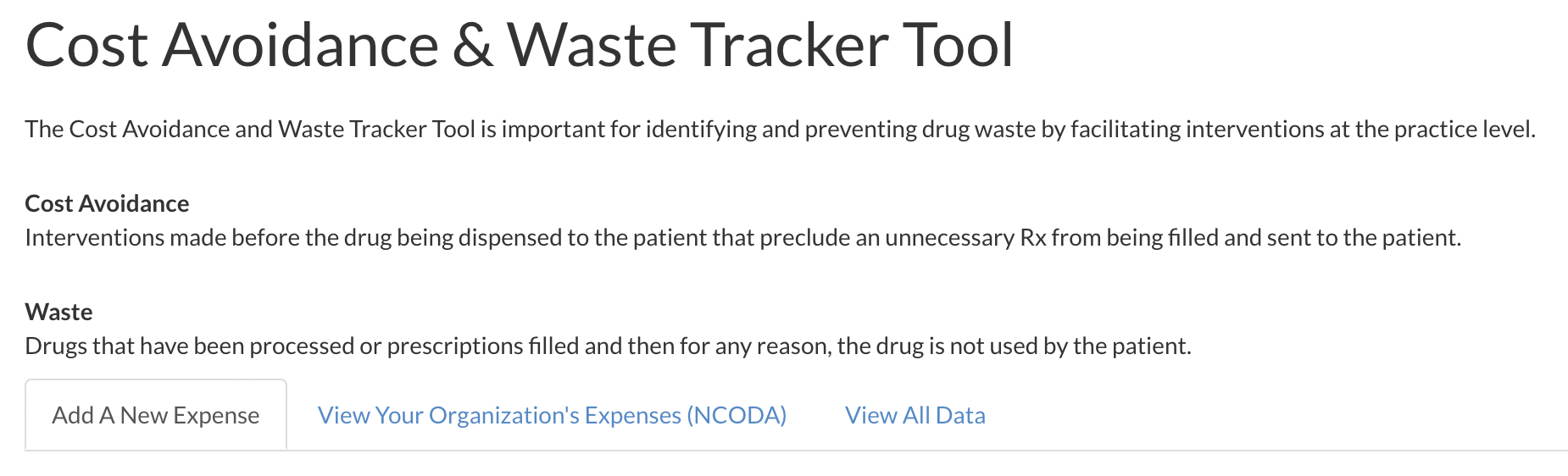 Cost Avoidance Waste Tracker - Prescribe Cost Efficient Drug Therapies